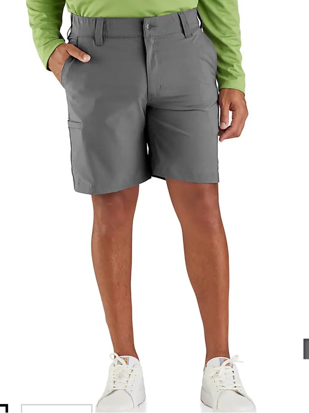 Carhartt Force Sun Defender Men’s Relaxed Fit Steel Gray Drawstring Shorts Med.